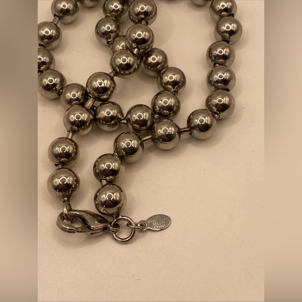 Milor Stainless Steel 10mm Ball Bead 20" - Picture 4 of 8